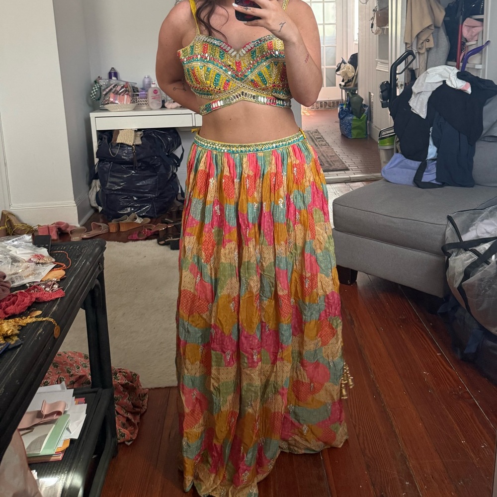 Colorful Indo Western Lehenga